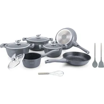 Hrnec Royalty Sada nádobí BS1010M 13 ks, barva stříbrná Royalty