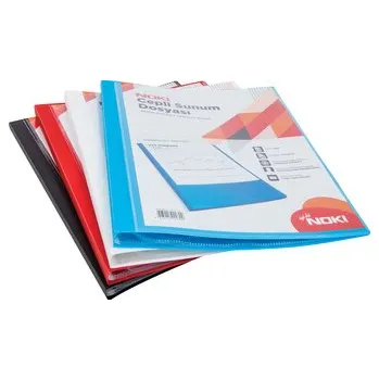 Archivační box Noki, Katalogová kniha, 20 kapes, PP, A4, s přední kapsou, modrá