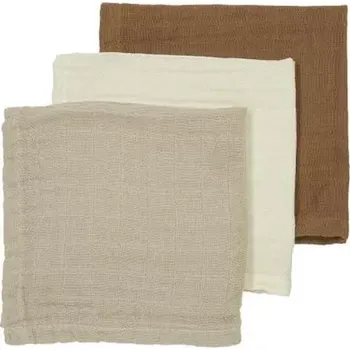 MEYCO mušelínová žínka 3 kusy Off white/Sand/Toffee