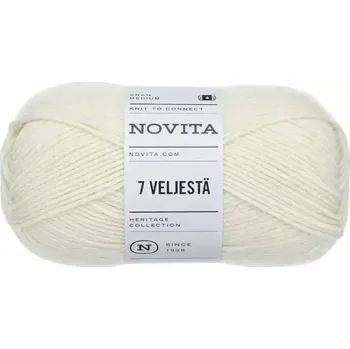 Příze Novita 7 Brothers 10 Přírodní (Ponožková příze 7 Veljestä Naturweiss)