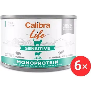 Krmivo pro kočku Calibra Cat Life konzerva pro kočky s citlivým zažíváním s jehněčím 6 × 200 g