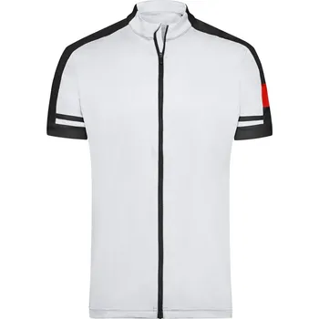 cyklistický dres Pánské cyklistické tričko se zipem JN 454 white S