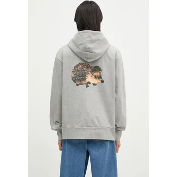 Pánská mikina Bavlněná mikina JW Anderson Prickly Back Print Hoodie, S, šedá, 90X