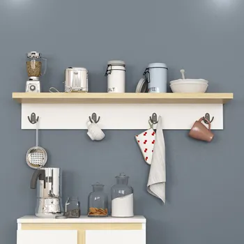 Věšák GATON věšák s policí, bílá / dub