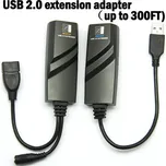 Příslušenství PremiumCord USB 2.0 extender - Cat5/Cat5e/Cat6 do 100m (kuext2)