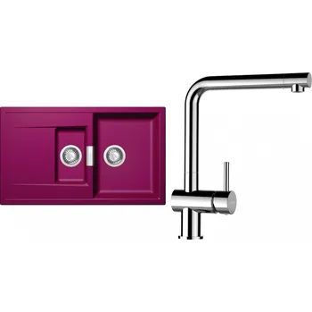 Granitový dřez Set Schock S8-8 (dřez Mono D-150 Berry + baterie Epos Chrom)