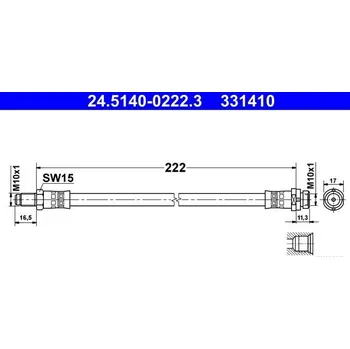 Brzdová hadice Brzdová hadice ATE 24.5140-0222.3