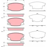 Sada brzdových destiček, kotoučová brzda TRW GDB3388