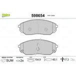 Sada brzdových destiček, kotoučová brzda VALEO 598654