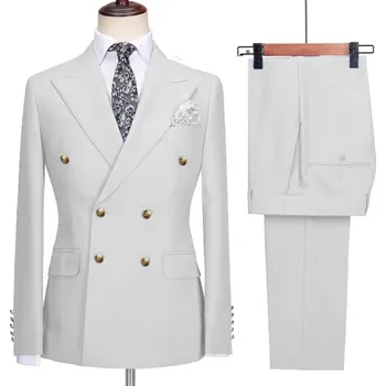 Pánský oblek Pánský oblek do práce MC128 Velikost: 3XL, Barva (Varianta): Bílá