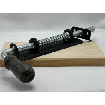 Tesařské kování Domax Zástrč pružinová s dřev. koncovkou C 300x190x50 mm černá