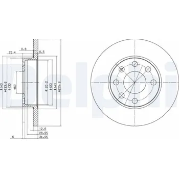 Brzdový kotouč Brzdový kotouč DELPHI BG2148