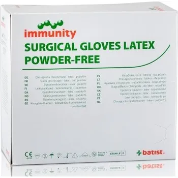 Zdravotnický materiál Rukavice IMMUNITY latex bez pudru sterilní vel. 7 (50párů/bal)
