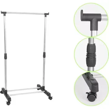 Věšák NASTAVITELNÝ STOJAN NA ŠATY VĚŠÁK HRAZDA AG38H