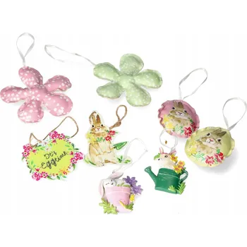 Velikonoční dekorace Velikonoční závěsné dekorace Králík Květina jarní