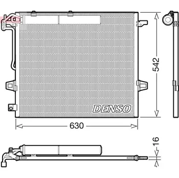 Výparník klimatizace Kondenzátor, klimatizace DENSO DCN17057