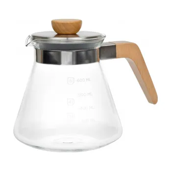 Konvice na čaj Woody 0,6 l - skleněná konvička