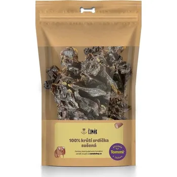 Pamlsek pro psa Čumák 100% krůtí srdíčka, sušená (50 g)