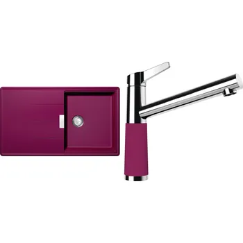 Granitový dřez Set Schock S13-4 (dřez Tia D-100 Berry + baterie SC-510 Berry)