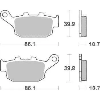 Brzda pro motocykl Brzdové destičky DP Brakes zadní TRIUMPH 660 Tiger Sport rok 21-