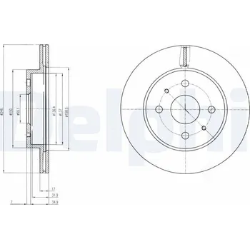 Brzdový kotouč Brzdový kotouč DELPHI BG4128
