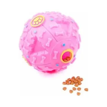 Hračka pro psa Plastový míček ChewFood M Růžová