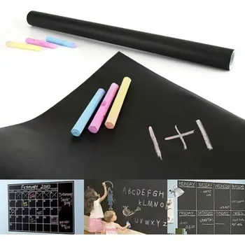 Kancelářský nábytek SAMOLEPICÍ TABULE ČERNÁ NA ZEĎ DVEŘE PRO DĚTI