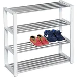 Vikio Botník 4 chromované police bílý ABK107B-14