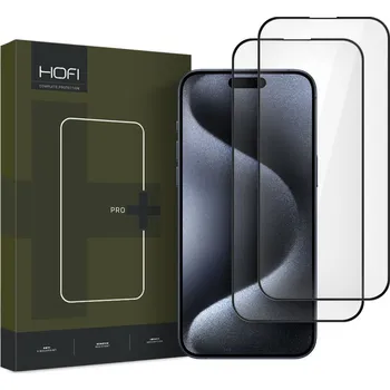 TVRZENÉ SKLO NA IPHONE 16 PRO HOFI GLASS PRO+ 2-PACK BLACK