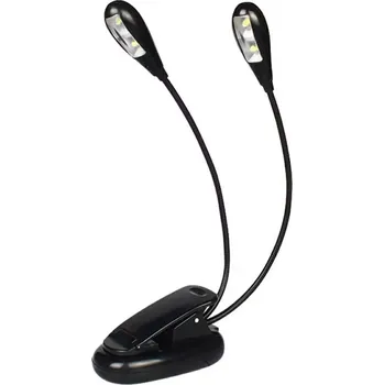 Stojací lampa DVOJITÁ 4 LED LAMPA S KLIPEM ZD33