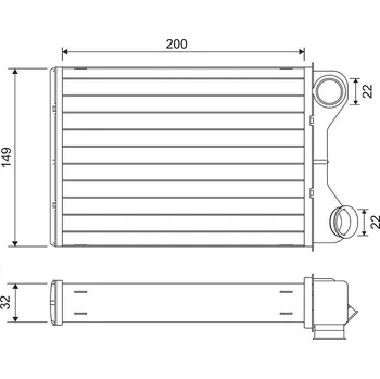 Výměník tepla, vnitřní vytápění VALEO 811569
