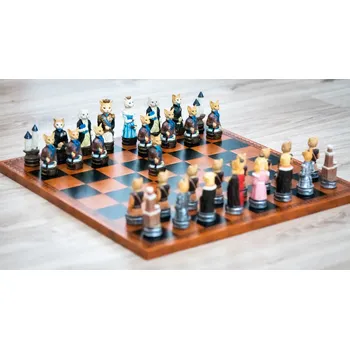 Šachy Šachová souprava Kočky a Psy + doprava zdarma