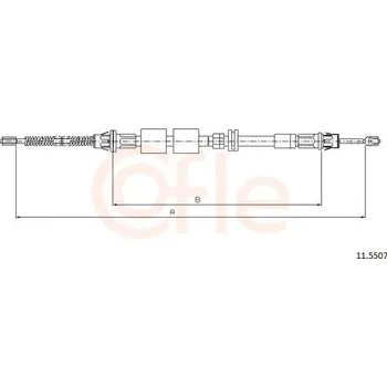 Brzdový systém Tažné lanko, parkovací brzda COFLE 11.5507