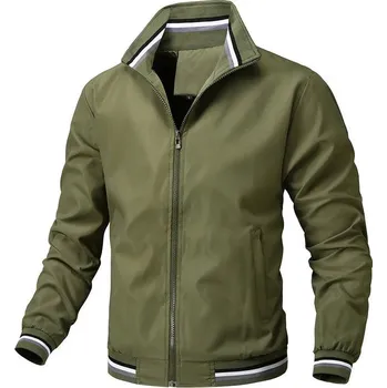 Pánská softshellová bunda Přechodná pánská bunda pilotka bez kapuce Barva: Zelená, Velikost: 4XL