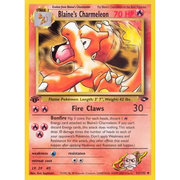 Karetní hra Blaine's Charmeleon GC 31/132 (stav NM-/EX+)