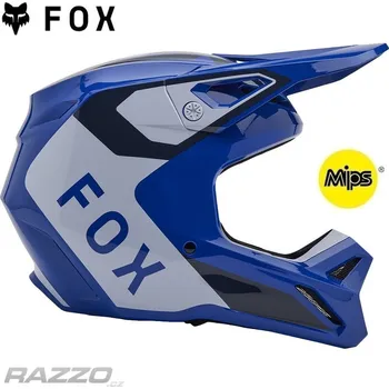 Helma na motorku MX helma FOX V1 Lean Helmet Blue 2025 S