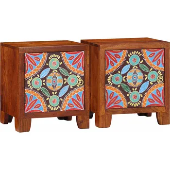 Noční stolek vidaXL Noční stolky 2 ks 40x30x45 cm masivní akáciové dřevo [4016495]