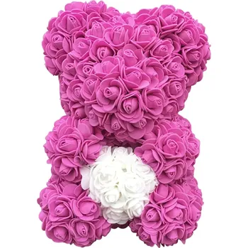 plyšák MEDVÍDEK S RŮŽEMI A SRDCEM 23CM DIY BQ54A