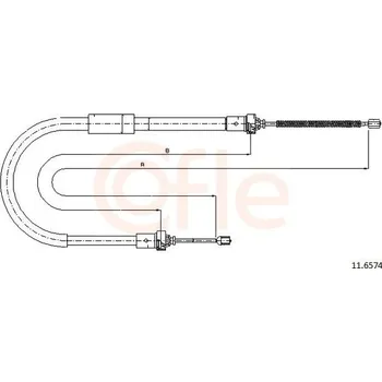 Brzdový systém Tažné lanko, parkovací brzda COFLE 11.6574