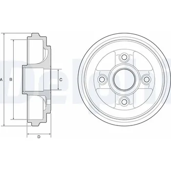 Brzdový buben Brzdový buben DELPHI BF584