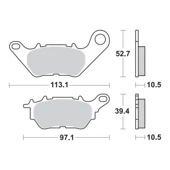 Brzda pro motocykl Brzdové destičky DP Brakes přední YAMAHA 300 Tricity rok 20-24