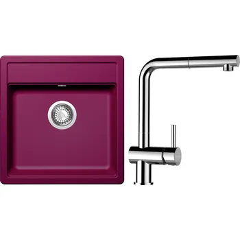 Granitový dřez Set Schock S11-9 (dřez Mono N-100S Berry + baterie Epos.120 Chrom)