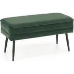 Halmar Čalouněná lavice VELVA tmavě zelená