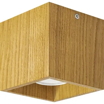 Stropní Svítidlo čtvercový LED Wood 10 x 10 cm hnědý