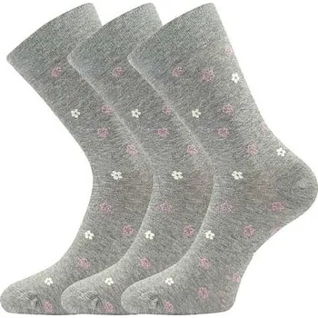 Dámské ponožky LONKA Ponožky dámské medicine FLOWRANA šedé melé (3&nbsp;páry) 39-42 120099