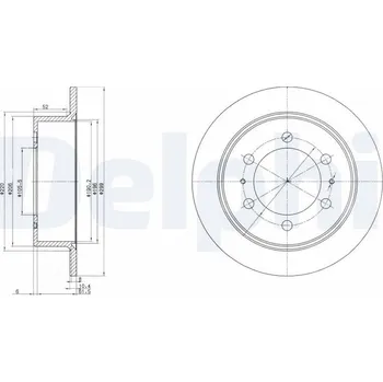 Brzdový kotouč Brzdový kotouč DELPHI BG3522