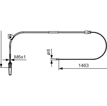 Lanko parkovací brzdy Tažné lanko, parkovací brzda BOSCH 1 987 482 130