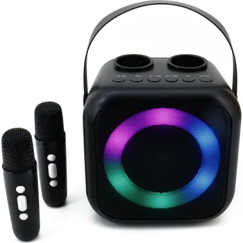 Elektronika Soundmaster BT2024SW Reproduktor, bezdrátový, 5W, Bluetooth, USB, USB-C, LED podsvícení, dva Bluetooth mikrofony, černý BT2024SW