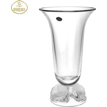 Váza Crystal Bohemia, Světlá nad Sázavou Váza 28 cm Ninette - noha s růžemi