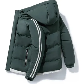 Pánský zimní kabát Pánská zimní bunda ND800 Barva: Zelená, Velikost: 3XL